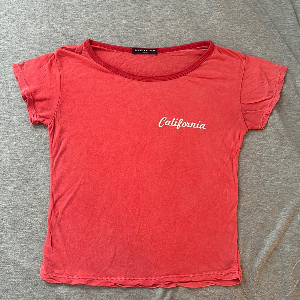 *🛒 FREE WITH PURCHASE* Brandy Melville Cotton Modal Tee - Picture 1 of 14